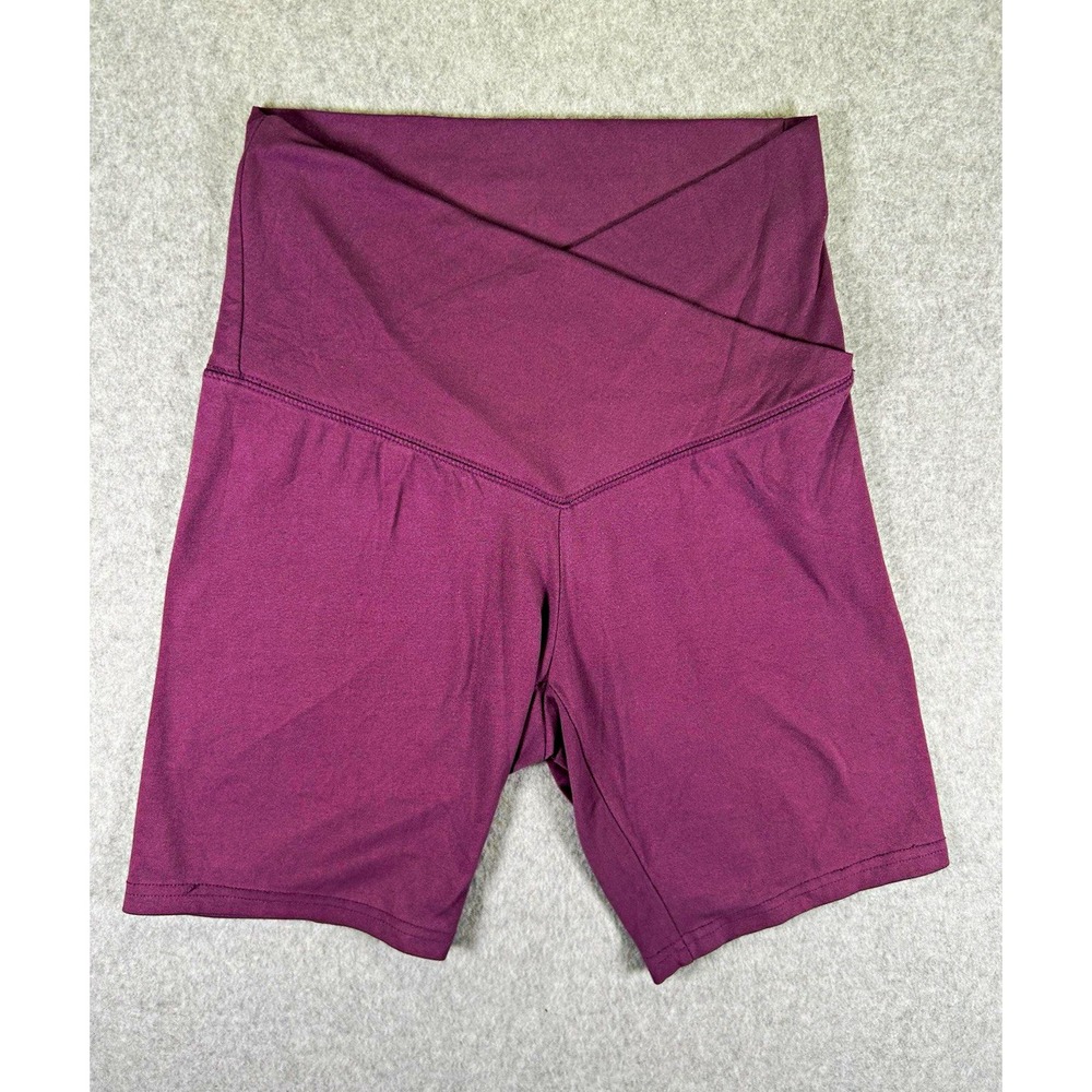 Wild Fable Biker Shorts Womens S Regular Purple Solid Knit 6 in Gym Training
